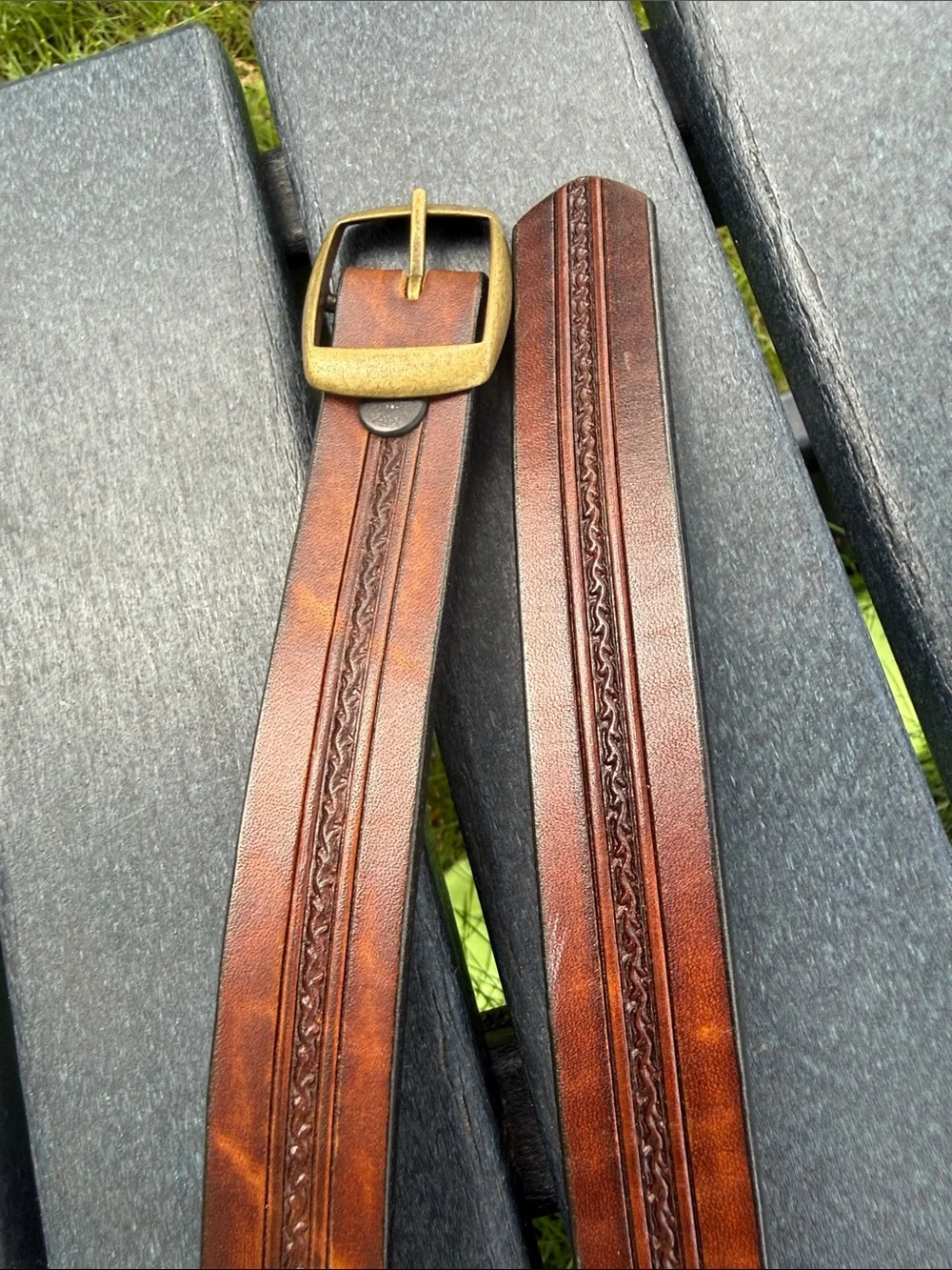Hand Tooled Leather Belt